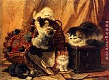 Henriette Ronner-Knip The Turned Over Waste-paper Basket painting